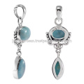 Latest Designer Larimar 925 Sterling Silver Pendant Jewelry